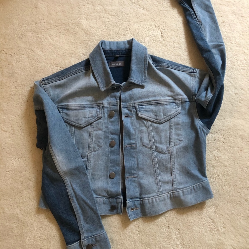 DL1961 Annie Cropped Denim Jacket - Size S